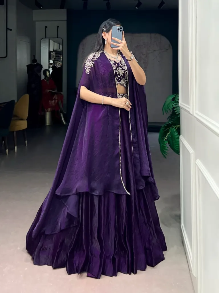 The Amethyst Aura Cape Lehenga
Part of the Aafreen Signature Collection